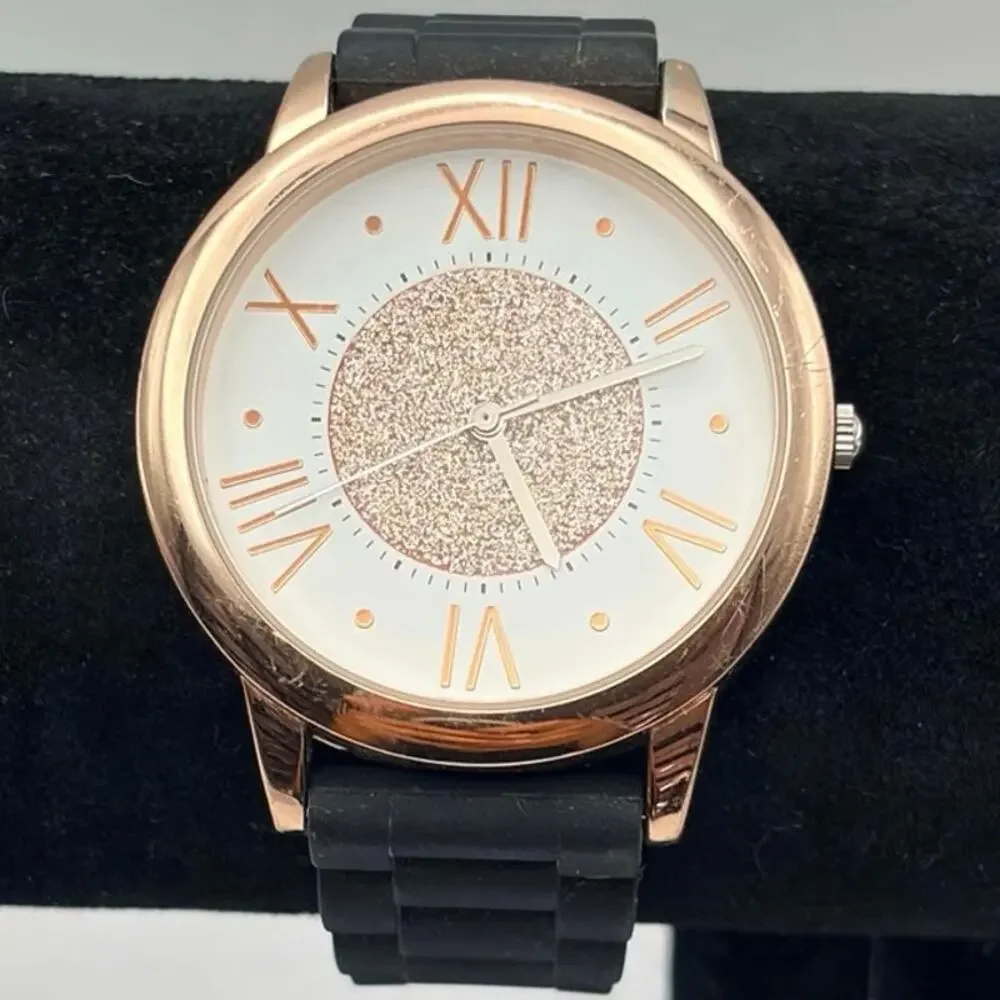 Rose Gold & Black Watch